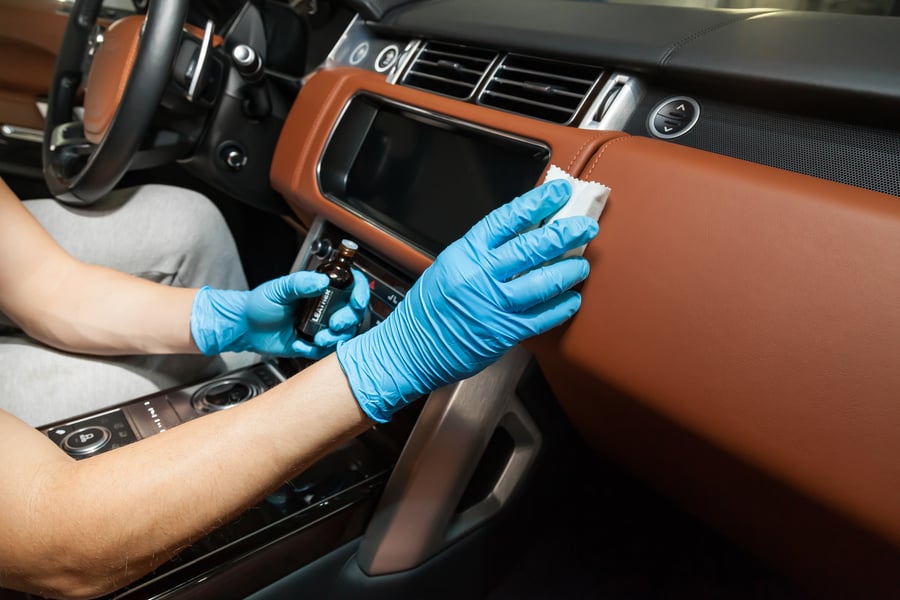 Applying a Nano-Ceramic Coating for Interior Leather on the Car